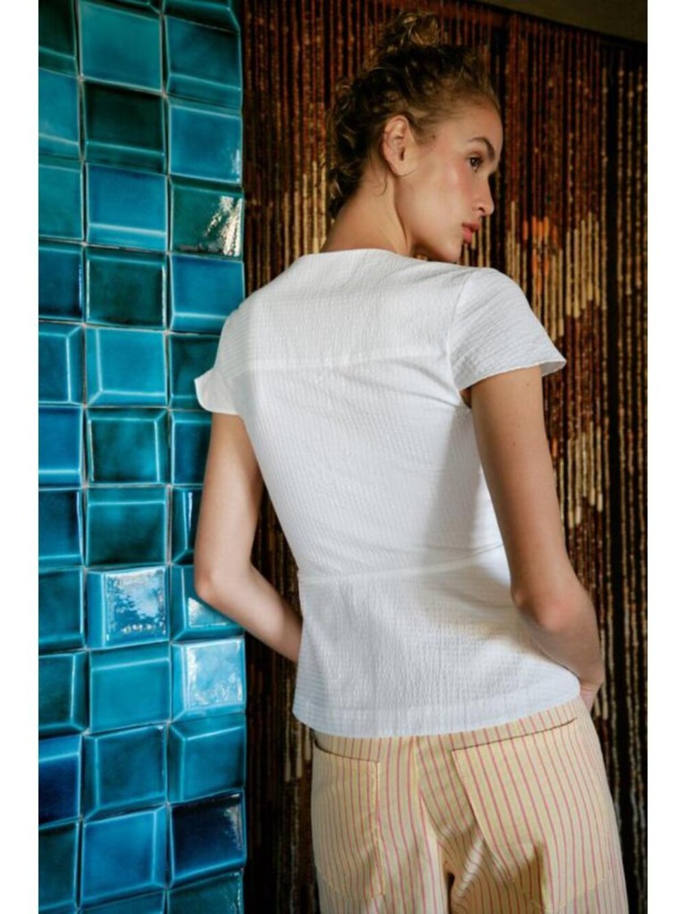 ZARA BOW CUT-OUT TOP - Picture 6 of 9